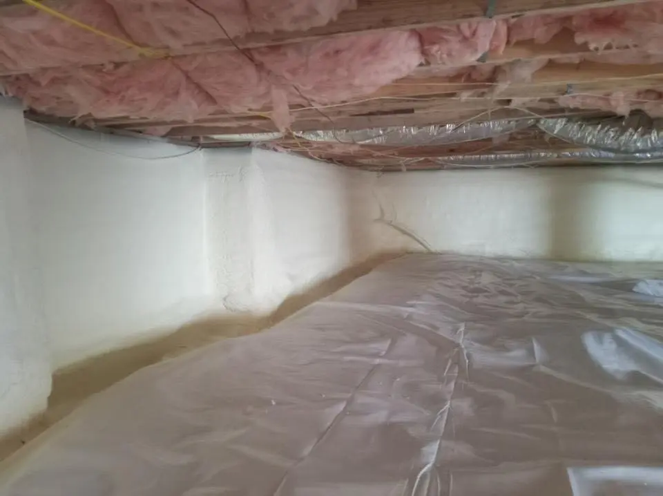 Crawl space encapsulation with closed-cell spray foam for Attic Insulation in Los Osos